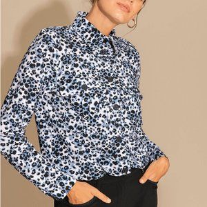 DADA Sport Albi Technical Shirt, Blue Leopard (XS)
